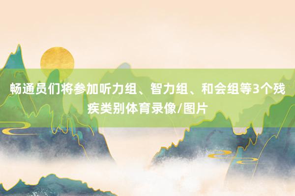 畅通员们将参加听力组、智力组、和会组等3个残疾类别体育录像/图片