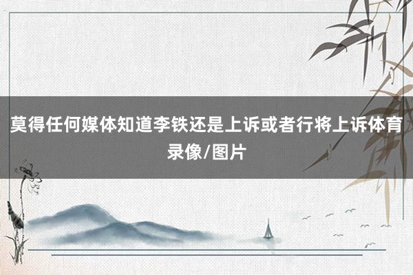 莫得任何媒体知道李铁还是上诉或者行将上诉体育录像/图片