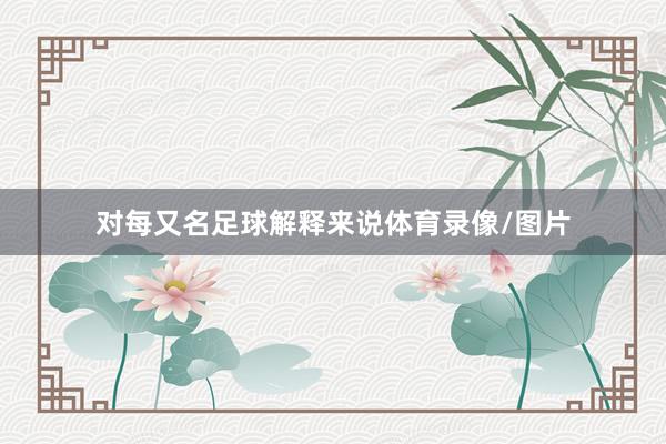 对每又名足球解释来说体育录像/图片
