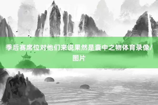 季后赛席位对他们来说果然是囊中之物体育录像/图片