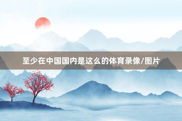 至少在中国国内是这么的体育录像/图片