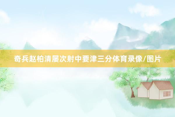 奇兵赵柏清屡次射中要津三分体育录像/图片