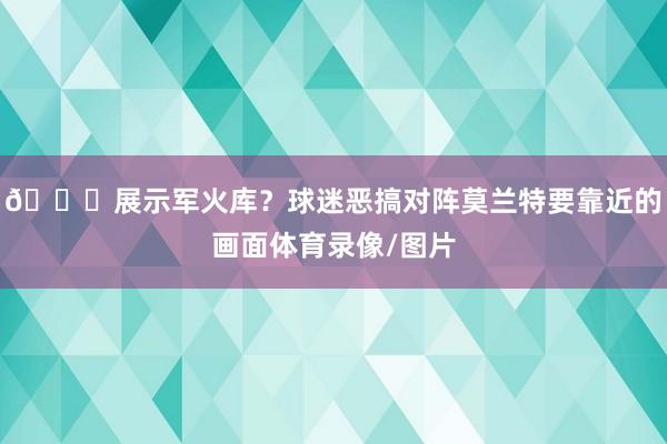 😂展示军火库？球迷恶搞对阵莫兰特要靠近的画面体育录像/图片