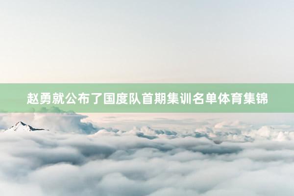 赵勇就公布了国度队首期集训名单体育集锦