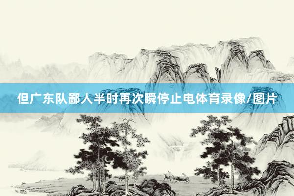 但广东队鄙人半时再次瞬停止电体育录像/图片
