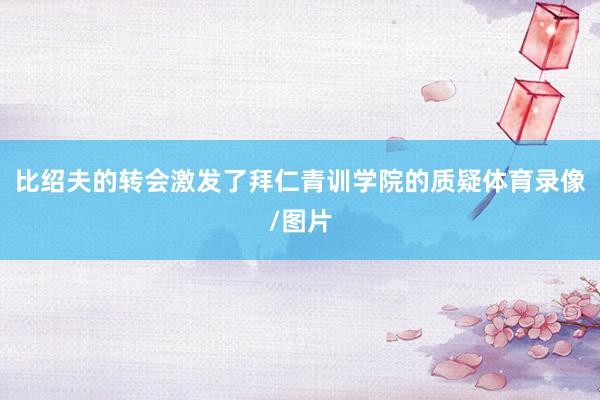 比绍夫的转会激发了拜仁青训学院的质疑体育录像/图片