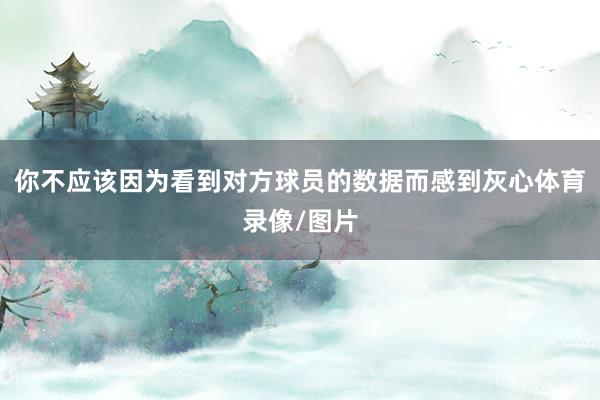 你不应该因为看到对方球员的数据而感到灰心体育录像/图片