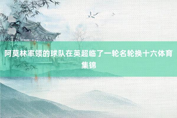 阿莫林率领的球队在英超临了一轮名轮换十六体育集锦