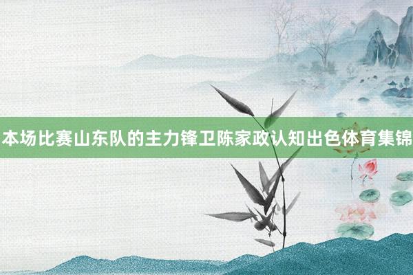 本场比赛山东队的主力锋卫陈家政认知出色体育集锦