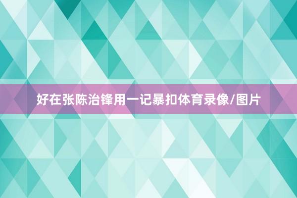 好在张陈治锋用一记暴扣体育录像/图片