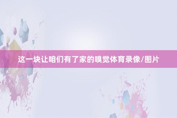 这一块让咱们有了家的嗅觉体育录像/图片