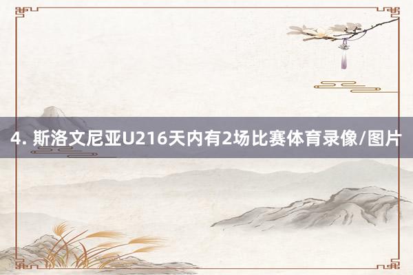 4. 斯洛文尼亚U216天内有2场比赛体育录像/图片