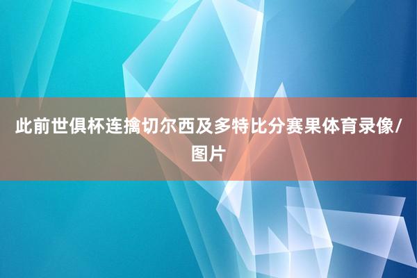 此前世俱杯连擒切尔西及多特比分赛果体育录像/图片