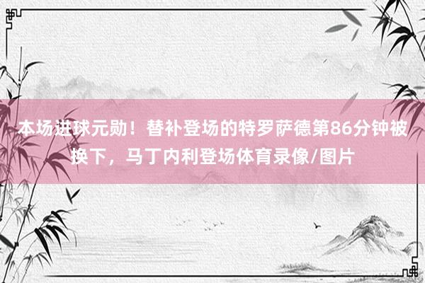 本场进球元勋！替补登场的特罗萨德第86分钟被换下，马丁内利登场体育录像/图片