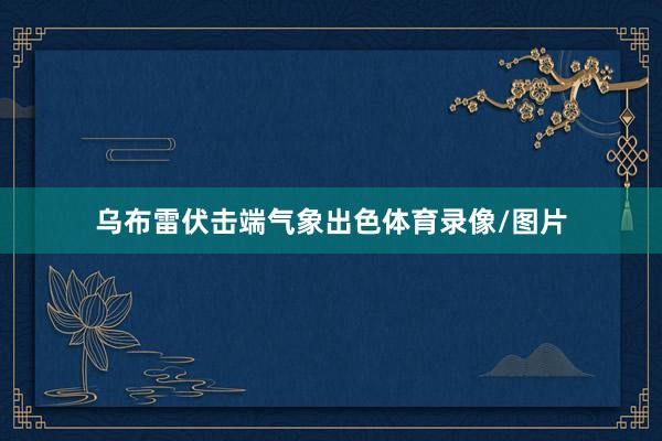 乌布雷伏击端气象出色体育录像/图片