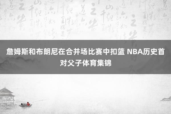 詹姆斯和布朗尼在合并场比赛中扣篮 NBA历史首对父子体育集锦