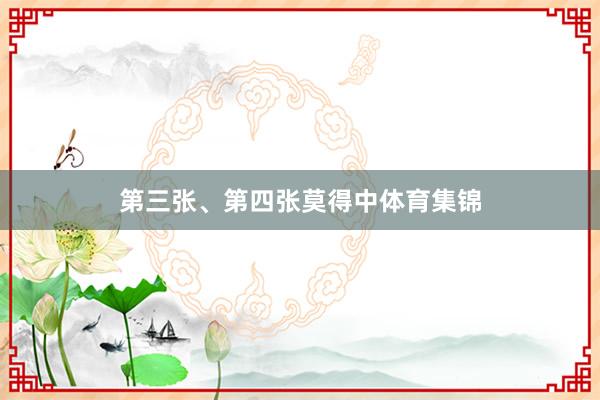 第三张、第四张莫得中体育集锦