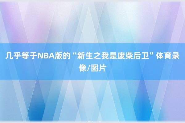 几乎等于NBA版的“新生之我是废柴后卫”体育录像/图片