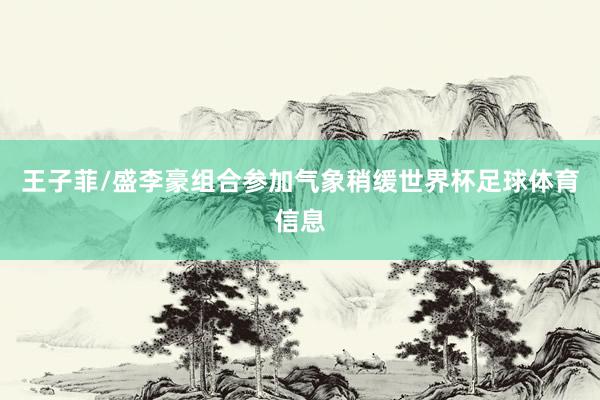王子菲/盛李豪组合参加气象稍缓世界杯足球体育信息