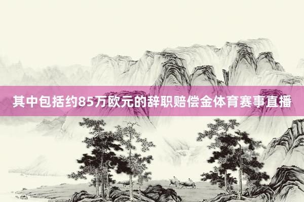 其中包括约85万欧元的辞职赔偿金体育赛事直播